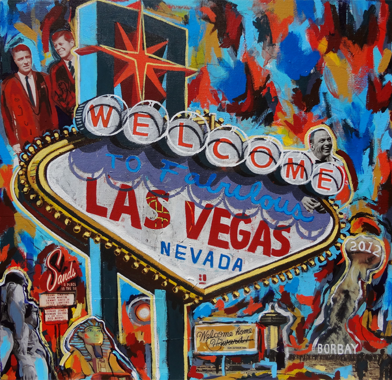 Painting Process The Welcome To Las Vegas Sign Redux 2012 – BORBAY