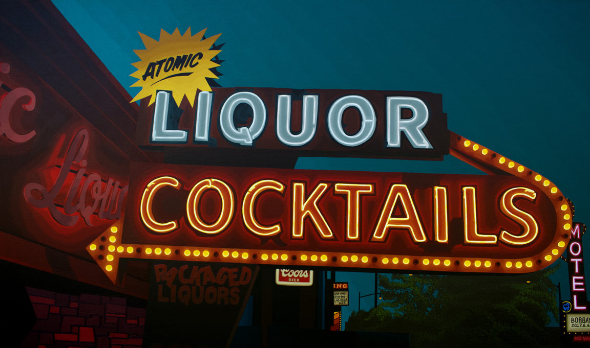 Atomic Liquors Painting Larger by Borbay