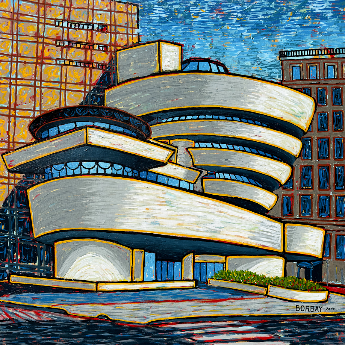 Spring at the Guggenheim Painting by Borbay