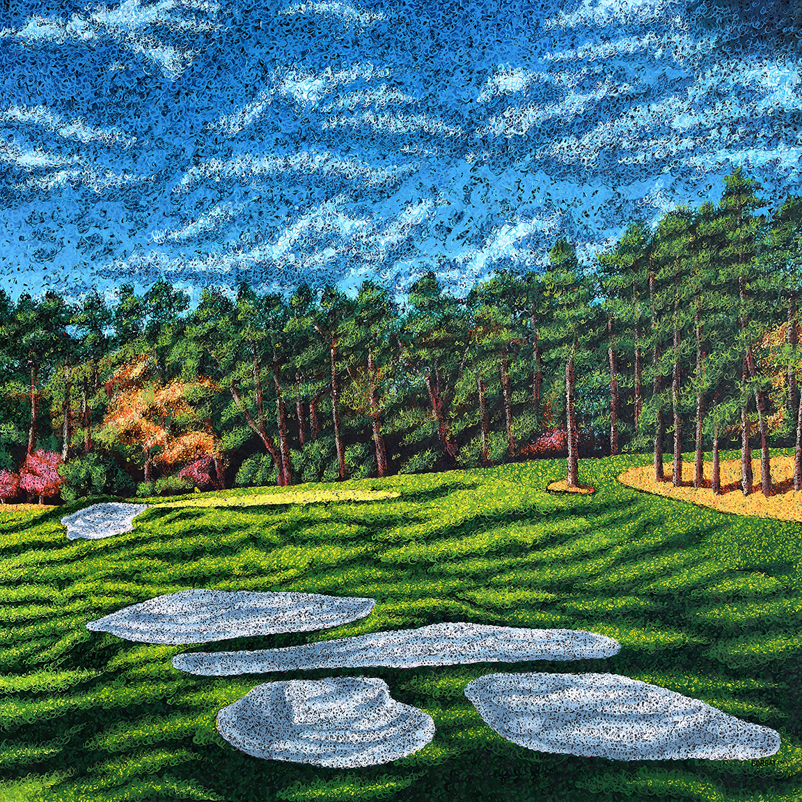 Flowering Peach August Hole 3 Painting by Borbay