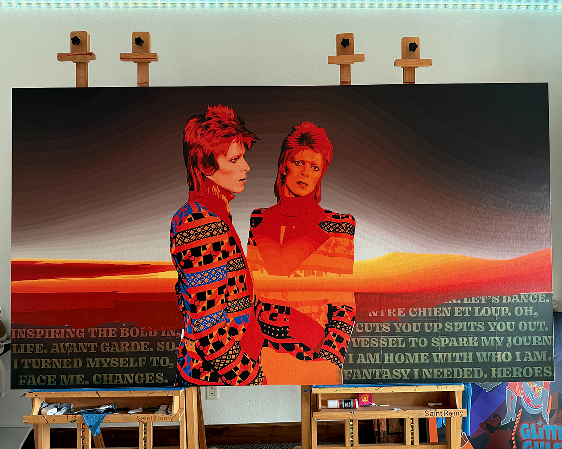 Turned Myself to Face Me Painting Process 10 by Borbay