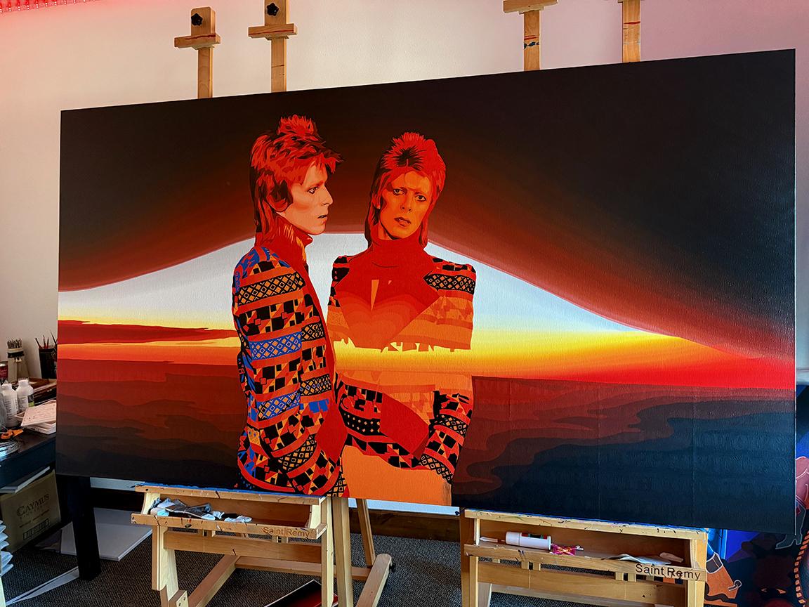 Turned Myself to Face Me Painting Process 14 by Borbay