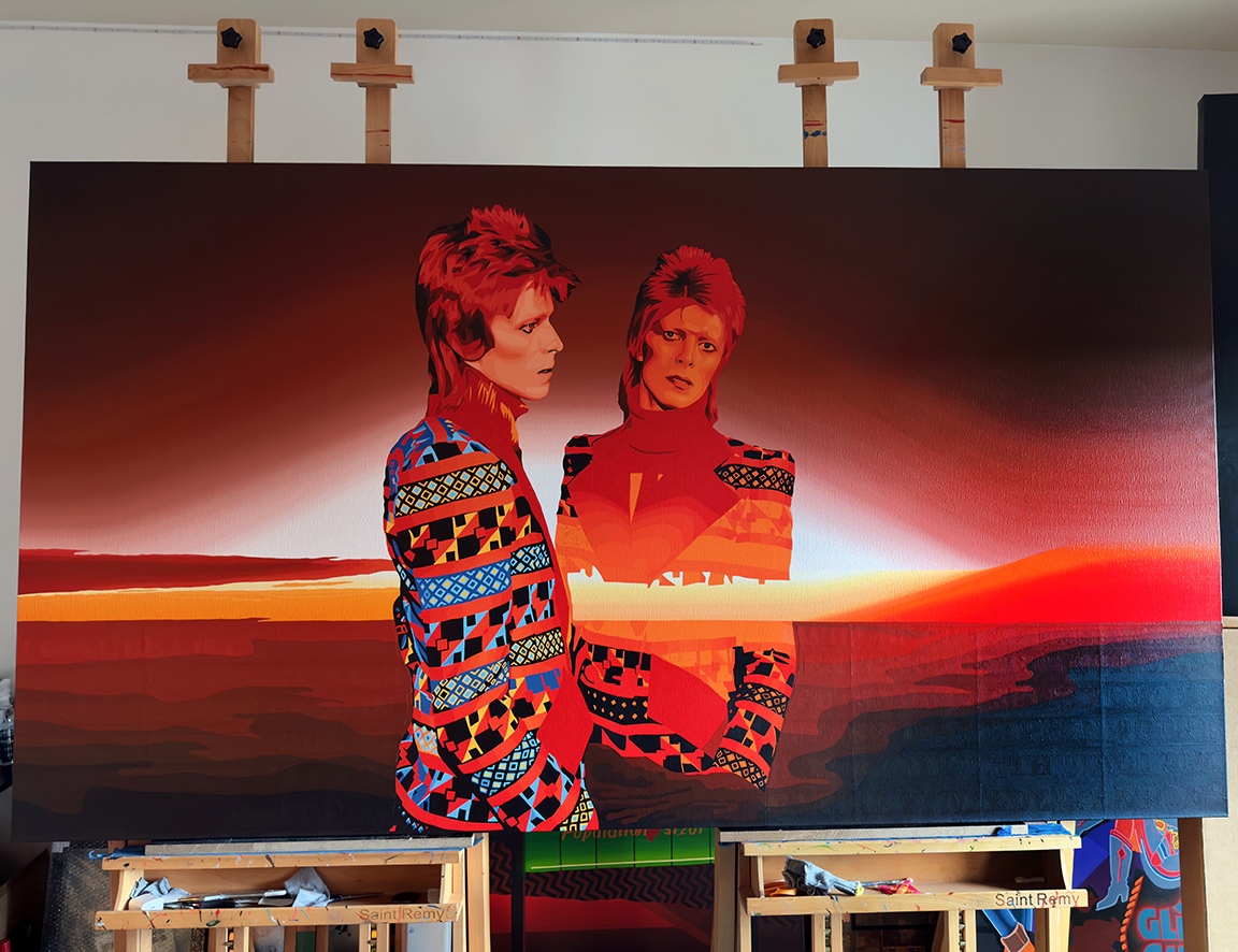 Turned Myself to Face Me Painting Process 15 by Borbay