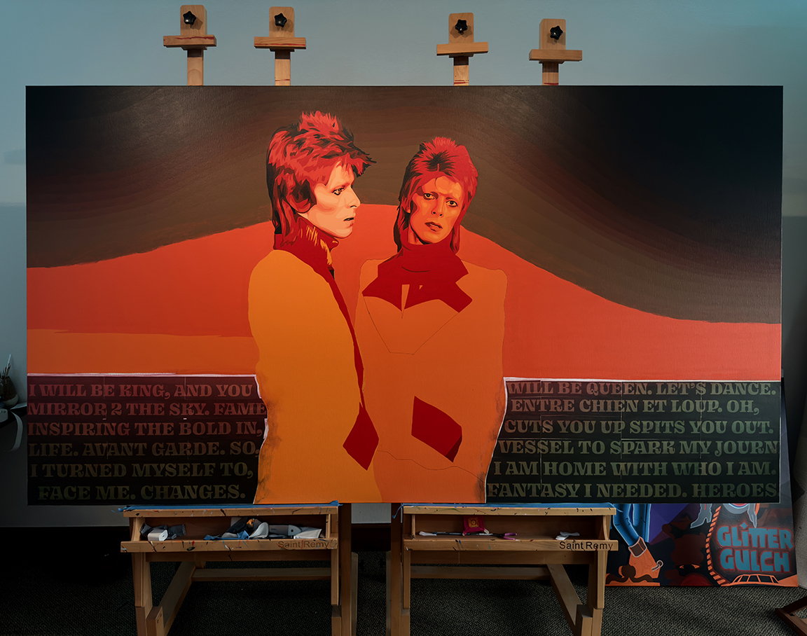 Turned Myself to Face Me Painting Process 6 by Borbay