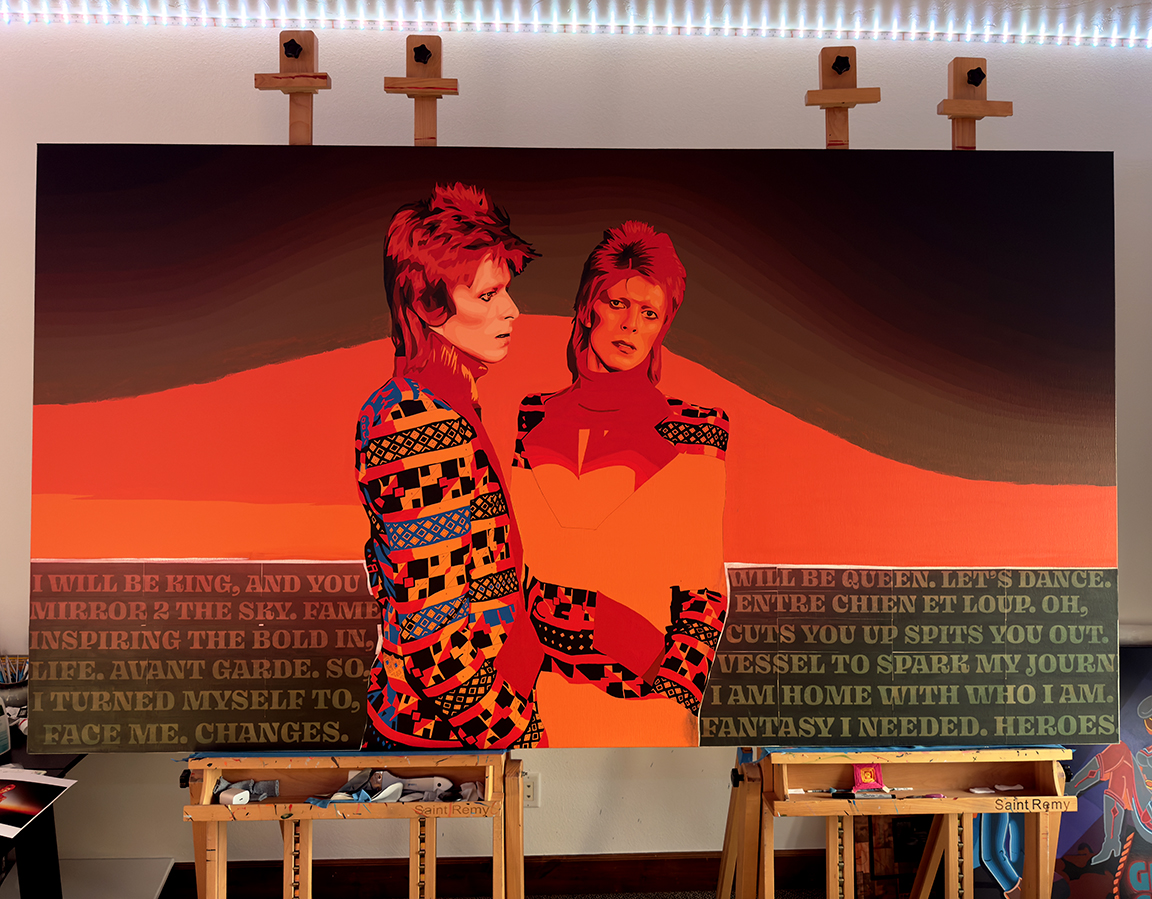 Turned Myself to Face Me Painting Process 7 by Borbay