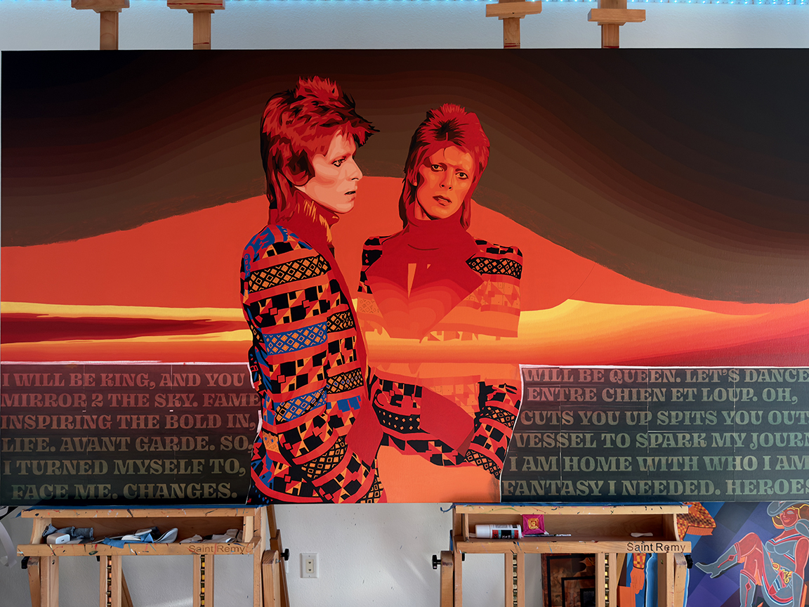 Turned Myself to Face Me Painting Process 8 by Borbay