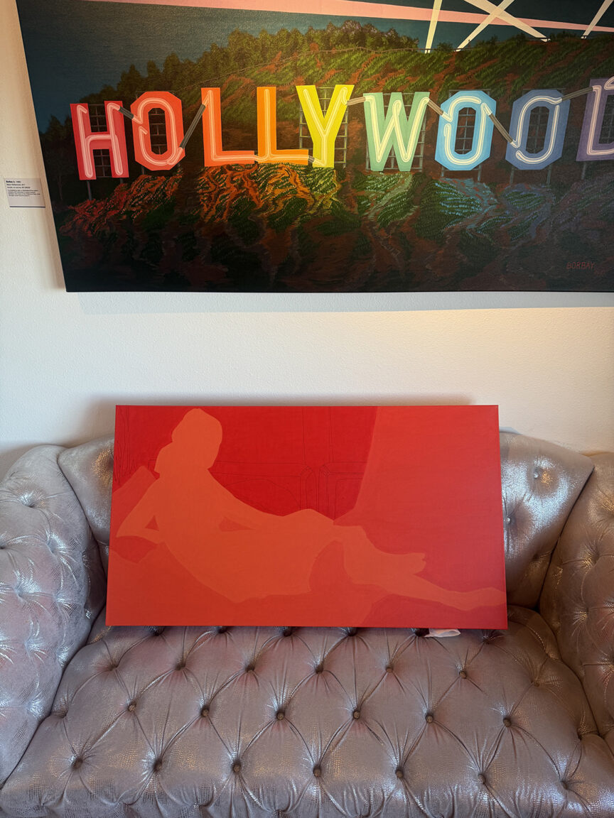 Neon Grande Odalisque by Borbay Painting Process 1 - BORBAY Neon Grande Odalisque by Borbay Painting Process 1