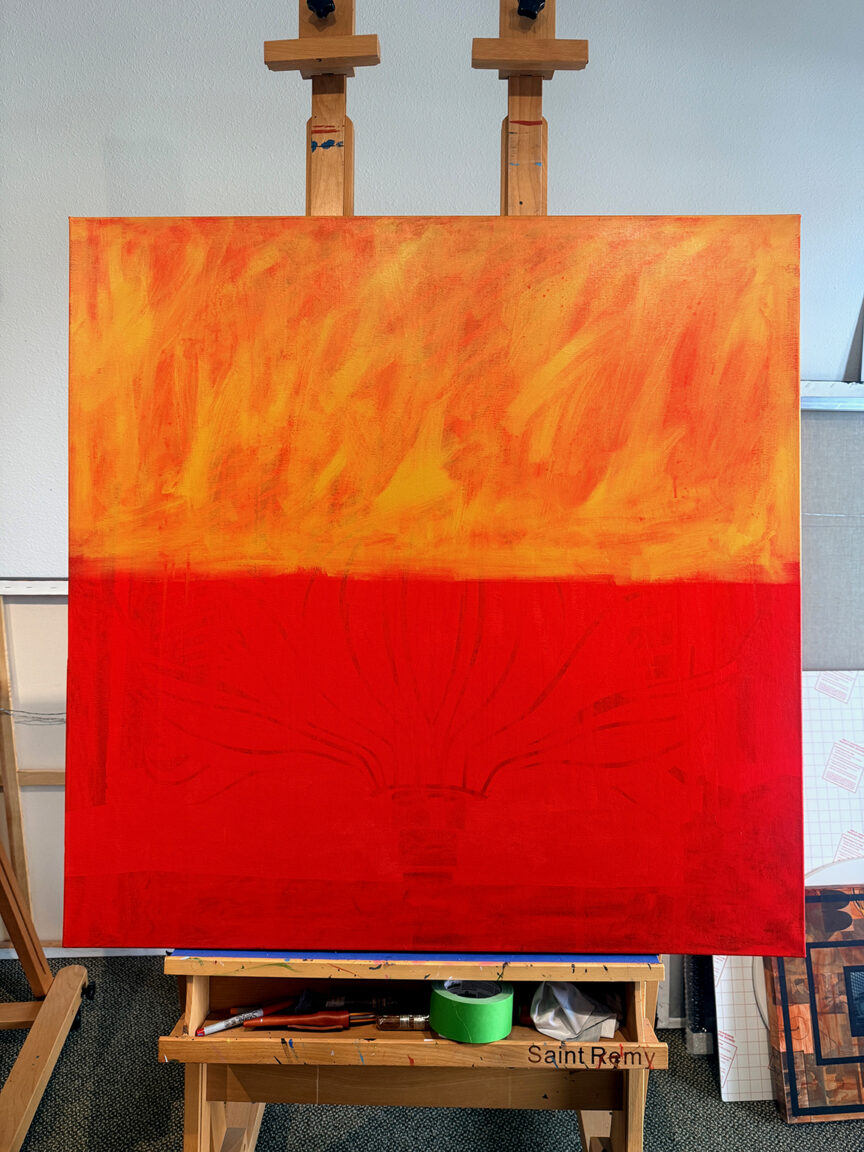 1 Augusta National Flowering Crabapple Hole 4 Painting Process by Borbay - BORBAY 1 Augusta National Flowering Crabapple Hole 4 Painting Process by Borbay