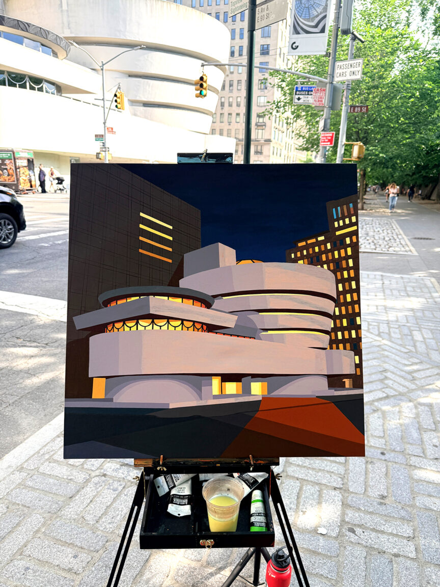 My Guggenheim Painting Process by Borbay 9