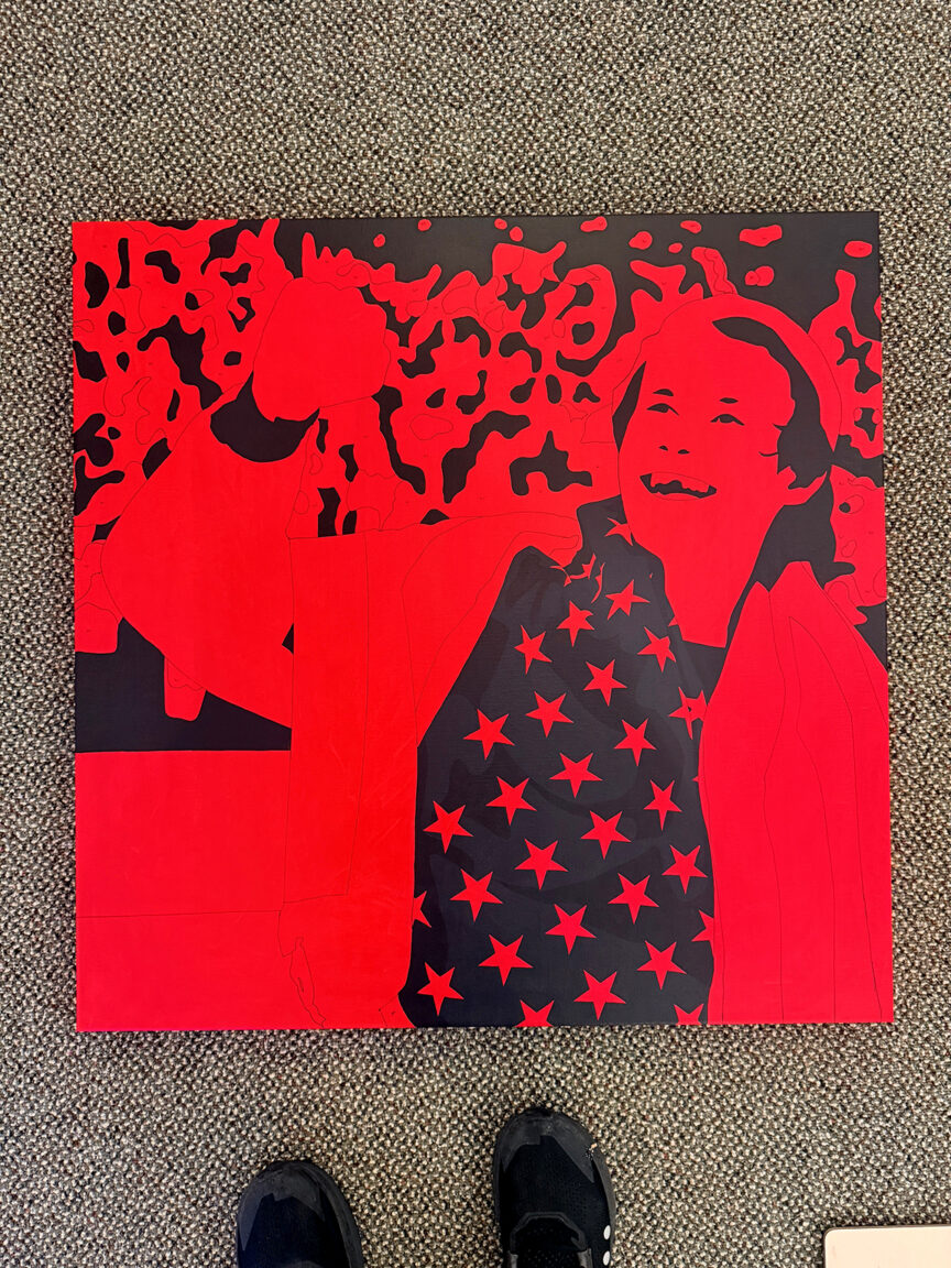 The Golden Goal Painting Process 1 by Borbay