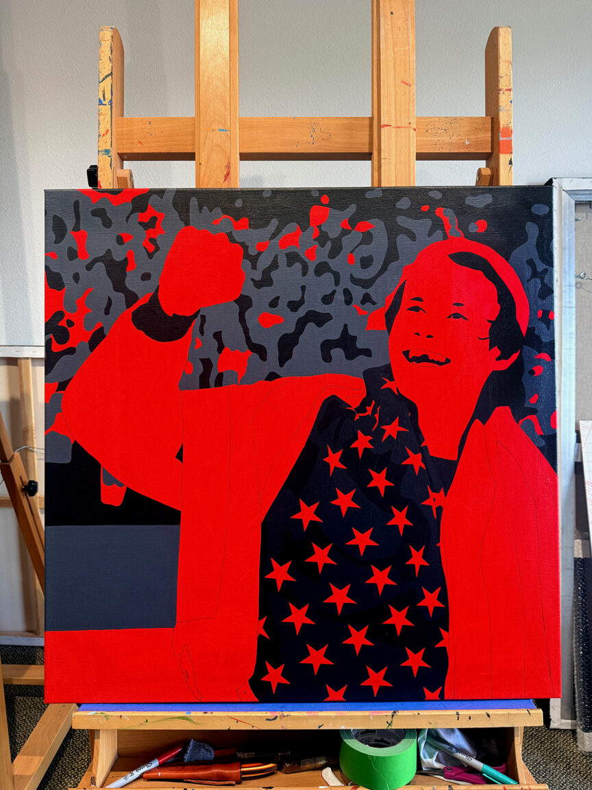 The Golden Goal Painting Process 2 by Borbay