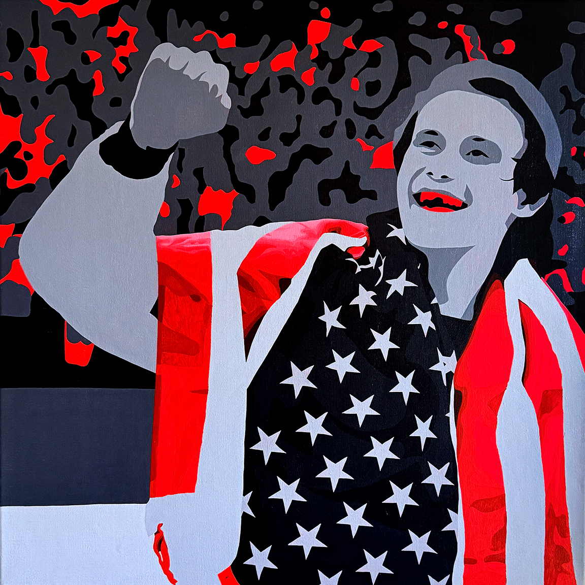 The Golden Goal Painting Process 3 by Borbay