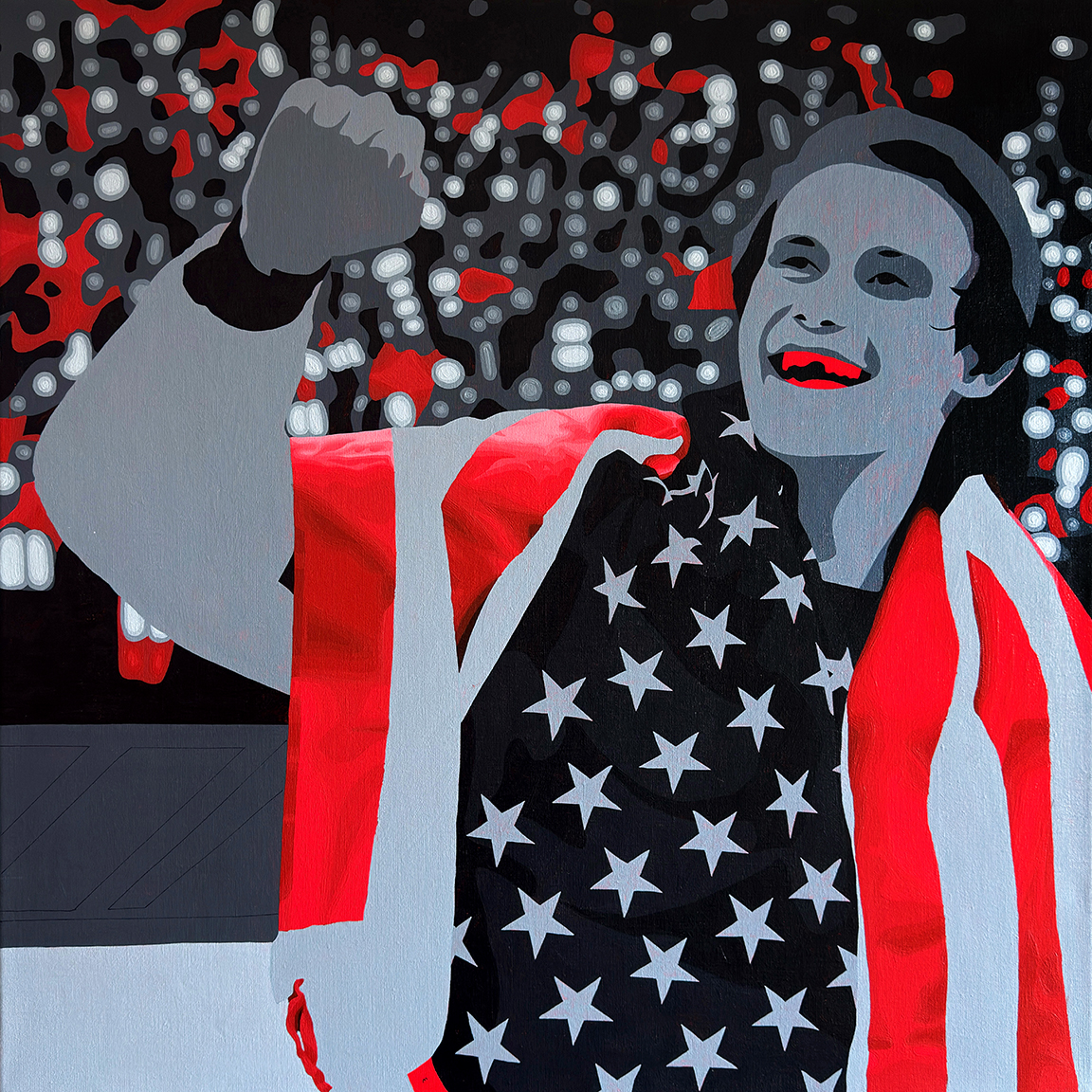 The Golden Goal Painting Process 4 by Borbay