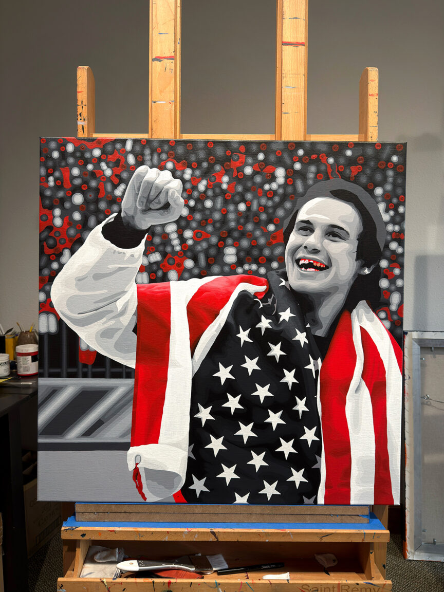The Golden Goal Painting Process 6 by Borbay