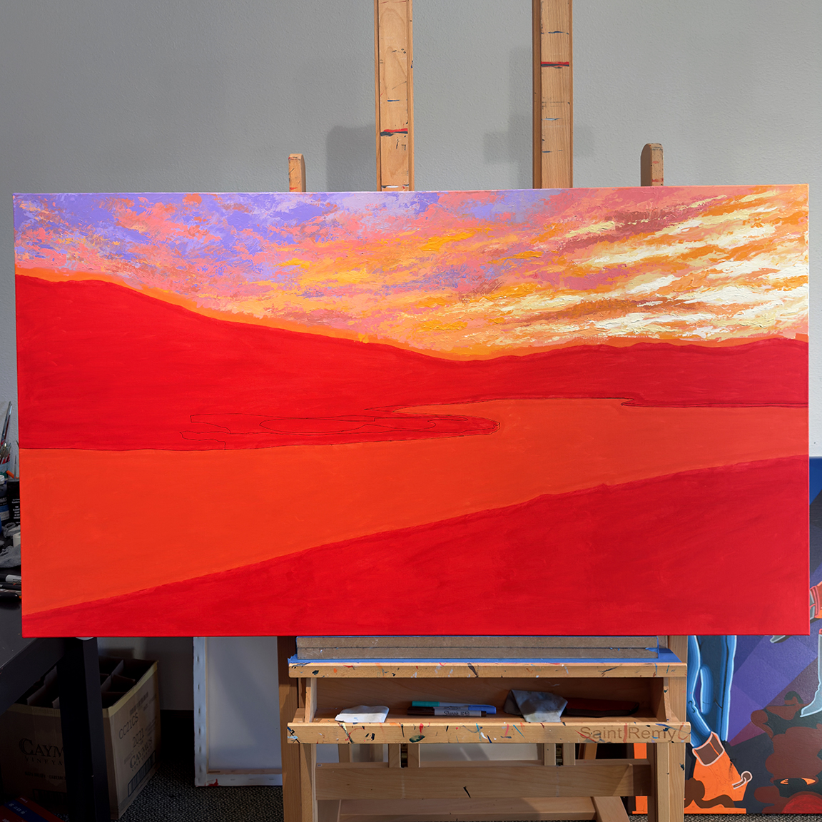 Bronze Buffalo Ranch Hole 10 by Borbay Painting Process 3