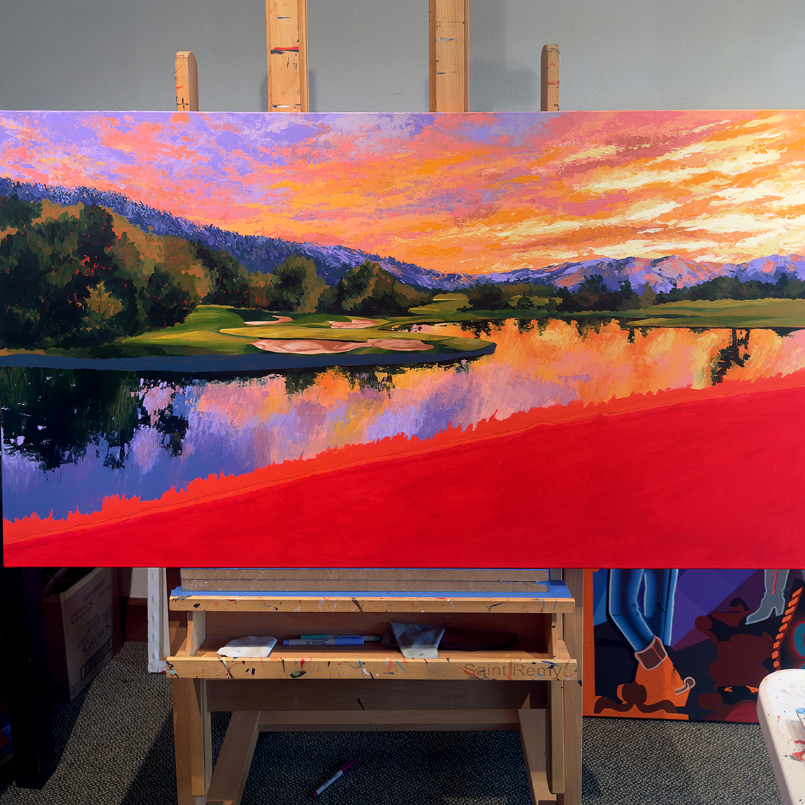 Bronze Buffalo Ranch Hole 10 by Borbay Painting Process 5