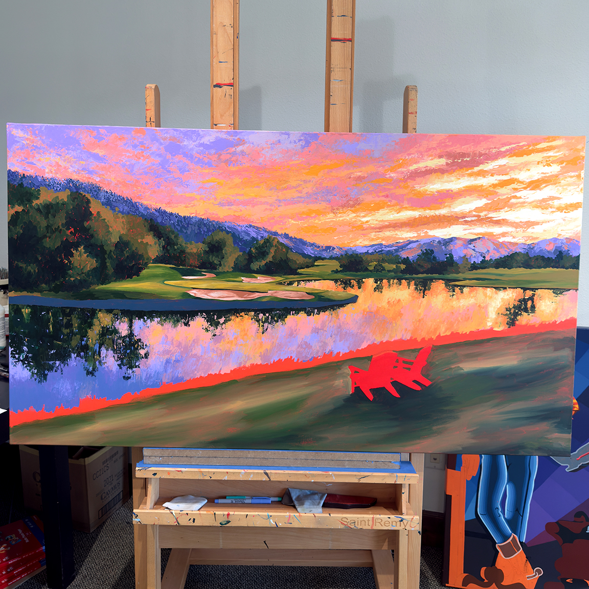 Bronze Buffalo Ranch Hole 10 by Borbay Painting Process 6